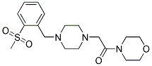 4-((4-[2-(METHYLSULFONYL)BENZYL]PIPERAZIN-1-YL)ACETYL)MORPHOLINE Struktur