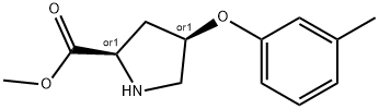 METHYL (2S,4S)-4-(3-METHYLPHENOXY)-2-PYRROLIDINECARBOXYLATE Struktur