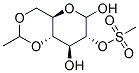 4,6-O-ETHYLIDENE-2-O-METHYLSULFONYL-D-GLUCOPYRANOSE Struktur