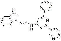 N-[2-(1H-INDOL-3-YL)ETHYL]-2,6-DIPYRIDIN-3-YLPYRIMIDIN-4-AMINE Struktur