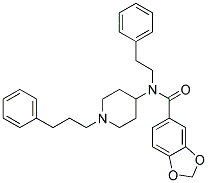 N-(2-PHENYLETHYL)-N-[1-(3-PHENYLPROPYL)PIPERIDIN-4-YL]-1,3-BENZODIOXOLE-5-CARBOXAMIDE Struktur