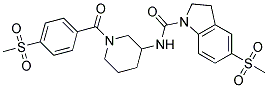 5-(METHYLSULFONYL)-N-(1-[4-(METHYLSULFONYL)BENZOYL]PIPERIDIN-3-YL)INDOLINE-1-CARBOXAMIDE Struktur