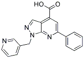 6-PHENYL-1-(PYRIDIN-3-YLMETHYL)-1H-PYRAZOLO[3,4-B]PYRIDINE-4-CARBOXYLIC ACID Struktur