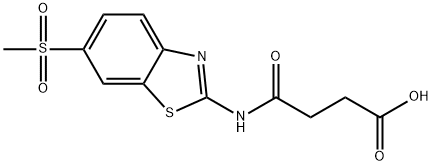 4-((6-(METHYLSULFONYL)-1,3-BENZOTHIAZOL-2-YL)AMINO)-4-OXOBUTANOIC ACID Struktur