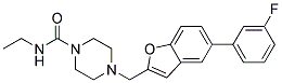 N-ETHYL-4-([5-(3-FLUOROPHENYL)-1-BENZOFURAN-2-YL]METHYL)PIPERAZINE-1-CARBOXAMIDE Struktur