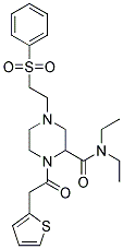 N,N-DIETHYL-4-[2-(PHENYLSULFONYL)ETHYL]-1-(2-THIENYLACETYL)PIPERAZINE-2-CARBOXAMIDE Struktur