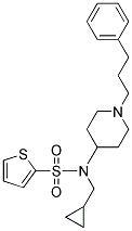 N-(CYCLOPROPYLMETHYL)-N-[1-(3-PHENYLPROPYL)PIPERIDIN-4-YL]THIOPHENE-2-SULFONAMIDE Struktur