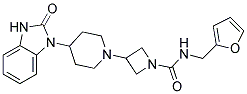 N-(2-FURYLMETHYL)-3-[4-(2-OXO-2,3-DIHYDRO-1H-BENZIMIDAZOL-1-YL)PIPERIDIN-1-YL]AZETIDINE-1-CARBOXAMIDE Struktur