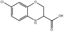 7-CHLORO-3,4-DIHYDRO-2H-BENZO[B][1,4]OXAZINE-3-CARBOXYLIC ACID Struktur