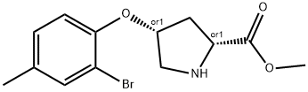 METHYL (2S,4S)-4-(2-BROMO-4-METHYLPHENOXY)-2-PYRROLIDINECARBOXYLATE Struktur