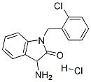 3-AMINO-1-(2-CHLORO-BENZYL)-1,3-DIHYDRO-INDOL-2-ONE HYDROCHLORIDE Struktur