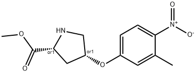 METHYL (2S,4S)-4-(3-METHYL-4-NITROPHENOXY)-2-PYRROLIDINECARBOXYLATE Struktur