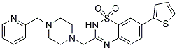 3-([4-(PYRIDIN-2-YLMETHYL)PIPERAZIN-1-YL]METHYL)-7-(2-THIENYL)-2H-1,2,4-BENZOTHIADIAZINE 1,1-DIOXIDE Struktur