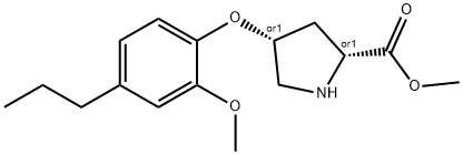 METHYL (2S,4S)-4-(2-METHOXY-4-PROPYLPHENOXY)-2-PYRROLIDINECARBOXYLATE Struktur