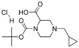 4-CYCLOPROPYLMETHYL-PIPERAZINE-1,2-DICARBOXYLIC ACID 1-TERT-BUTYL ESTER HYDROCHLORIDE Struktur