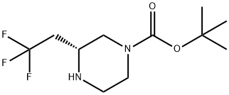 (R)-3-(2,2,2-TRIFLUORO-ETHYL)-PIPERAZINE-1-CARBOXYLIC ACID TERT-BUTYL ESTER Struktur