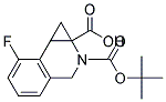 2-(TERT-BUTOXYCARBONYL)-7-FLUORO-1A,2,3,7B-TETRAHYDRO-1H-CYCLOPROPA[C]ISOQUINOLINE-1A-CARBOXYLIC ACID Struktur