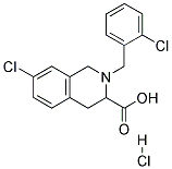 7-CHLORO-2-(2-CHLORO-BENZYL)-1,2,3,4-TETRAHYDRO-ISOQUINOLINE-3-CARBOXYLIC ACID HYDROCHLORIDE Struktur