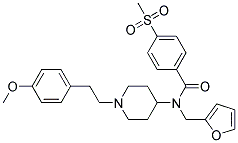 N-(2-FURYLMETHYL)-N-(1-[2-(4-METHOXYPHENYL)ETHYL]PIPERIDIN-4-YL)-4-(METHYLSULFONYL)BENZAMIDE Struktur