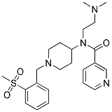 N-[2-(DIMETHYLAMINO)ETHYL]-N-(1-[2-(METHYLSULFONYL)BENZYL]PIPERIDIN-4-YL)NICOTINAMIDE Struktur