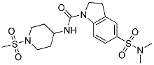 5-[(DIMETHYLAMINO)SULFONYL]-N-[1-(METHYLSULFONYL)PIPERIDIN-4-YL]INDOLINE-1-CARBOXAMIDE Struktur