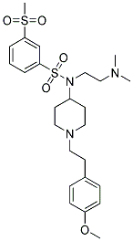 N-[2-(DIMETHYLAMINO)ETHYL]-N-(1-[2-(4-METHOXYPHENYL)ETHYL]PIPERIDIN-4-YL)-3-(METHYLSULFONYL)BENZENESULFONAMIDE Struktur