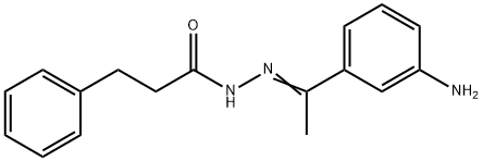 3-PHENYL-PROPIONIC ACID [1-(3-AMINO-PHENYL)-ETHYLIDENE]-HYDRAZIDE Struktur