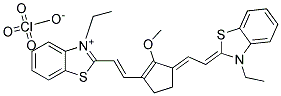 3-ETHYL-2-[(E)-2-(3-((E)-2-[3-ETHYL-1,3-BENZOTHIAZOL-2(3H)-YLIDENE]ETHYLIDENE)-2-METHOXY-1-CYCLOPENTEN-1-YL)ETHENYL]-1,3-BENZOTHIAZOL-3-IUM PERCHLORATE Struktur