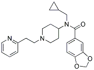 N-(CYCLOPROPYLMETHYL)-N-[1-(2-PYRIDIN-2-YLETHYL)PIPERIDIN-4-YL]-1,3-BENZODIOXOLE-5-CARBOXAMIDE Struktur