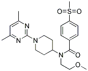 N-[1-(4,6-DIMETHYLPYRIMIDIN-2-YL)PIPERIDIN-4-YL]-N-(2-METHOXYETHYL)-4-(METHYLSULFONYL)BENZAMIDE Struktur