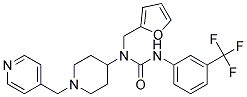 N-(2-FURYLMETHYL)-N-[1-(PYRIDIN-4-YLMETHYL)PIPERIDIN-4-YL]-N'-[3-(TRIFLUOROMETHYL)PHENYL]UREA Struktur