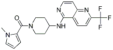 N-(1-[(1-METHYL-1H-PYRROL-2-YL)CARBONYL]PIPERIDIN-4-YL)-2-(TRIFLUOROMETHYL)-1,6-NAPHTHYRIDIN-5-AMINE Struktur