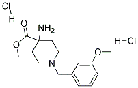 METHYL 4-AMINO-1-(3-METHOXYBENZYL)PIPERIDINE-4-CARBOXYLATE DIHYDROCHLORIDE Struktur