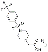 [4-(4-TRIFLUOROMETHYL-BENZENESULFONYL)-PIPERAZIN-1-YL]-ACETIC ACID HYDROCHLORIDE Struktur