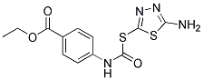 ETHYL 4-((((5-AMINO-1,3,4-THIADIAZOL-2-YL)THIO)CARBONYL)AMINO)BENZOATE Struktur