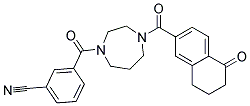 3-((4-[(5-OXO-5,6,7,8-TETRAHYDRONAPHTHALEN-2-YL)CARBONYL]-1,4-DIAZEPAN-1-YL)CARBONYL)BENZONITRILE Struktur