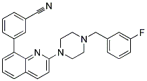 3-(2-[4-(3-FLUOROBENZYL)PIPERAZIN-1-YL]QUINOLIN-8-YL)BENZONITRILE Struktur