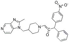 (Z)-1-[4-(2-METHYL-IMIDAZO[4,5-C]PYRIDIN-1-YLMETHYL)-PIPERIDIN-1-YL]-3-(4-NITRO-PHENYL)-3-PHENYL-PROPENONE Struktur