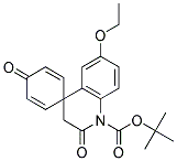 TERT-BUTYL-6'-ETHOXY-2',4-DIOXO-2',3'-DIHYDRO-1'H-SPIRO[CYCLOHEXA-2,5-DIENE-1,4'-QUINOLINE]-1'-CARBOXYLATE Struktur