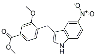 Methyl-3-Methoxy-4-(5-Nitroindole-3-Yl-Methyl) Benzoate Struktur