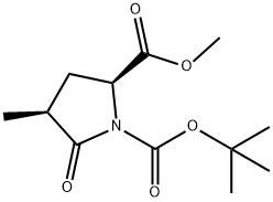 METHYL (2S,4S)-1-(TERT-BUTOXYCARBONYL)-4-METHYLPYROGLUTAMATE Struktur