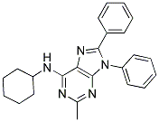 N-CYCLOHEXYL-2-METHYL-8,9-DIPHENYL-9H-PURIN-6-AMINE Struktur