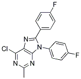 6-CHLORO-8,9-BIS(4-FLUOROPHENYL)-2-METHYL-9H-PURINE Struktur