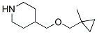 4-{[(1-METHYLCYCLOPROPYL)METHOXY]METHYL}-PIPERIDINE Struktur