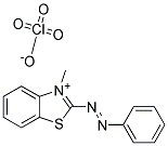 3-METHYL-2-(PHENYLAZO)-BENZOTHIAZOLIUM PERCHLORATE Struktur