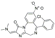 6-(2-CHLOROPHENYL)-2,4-DIHYDRO-2-[(DIMETHYLAMINO)METHYLENE]8-NITROIMIDAZO[1,2-A][1,4]BENZODIAZEPIN-1-ONE Struktur