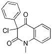 3-CHLORO-1-METHYL-3-PHENYL-1,2,3,4-TETRAHYDROQUINOLINE-2,4-DIONE, TECH Struktur