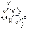 METHYL 3-HYDRAZINO-4-(ISOPROPYLSULFONYL)THIOPHENE-2-CARBOXYLATE, TECH Struktur