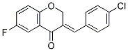 (3E)-3-(4-CHLOROBENZYLIDENE)-6-FLUORO-2,3-DIHYDRO-4H-CHROMEN-4-ONE Struktur