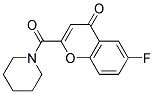 6-FLUORO-2-(PIPERIDINE-1-CARBONYL)CHROMEN-4-ONE Struktur